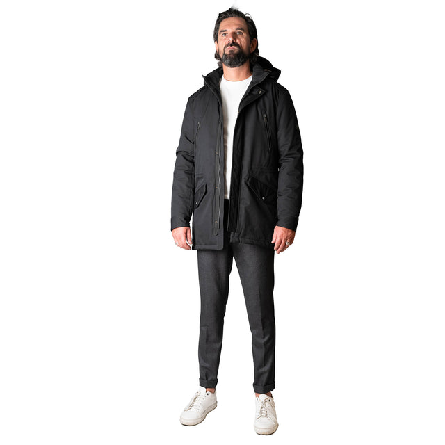 Parka Technique "Courchevel" Bleu Marine avec capuche amovible