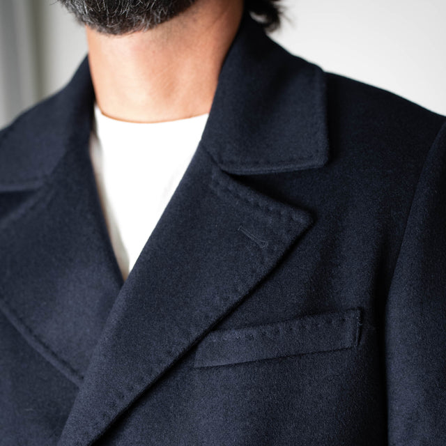 Caban Croisé "Oberkampf" Bleu Marine 3/4