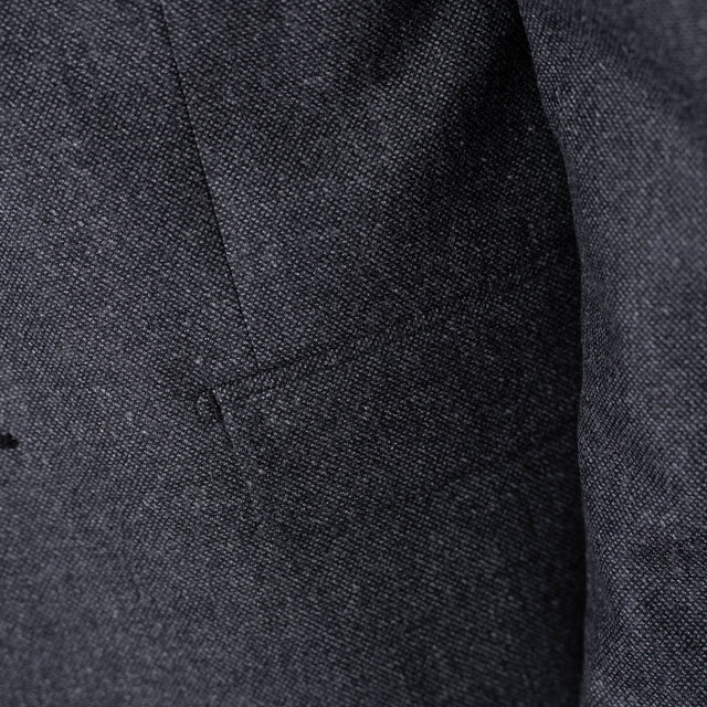 Veste "Belfast" Grise Chinée avec Coudières Grise Vitale Barberis Canonico