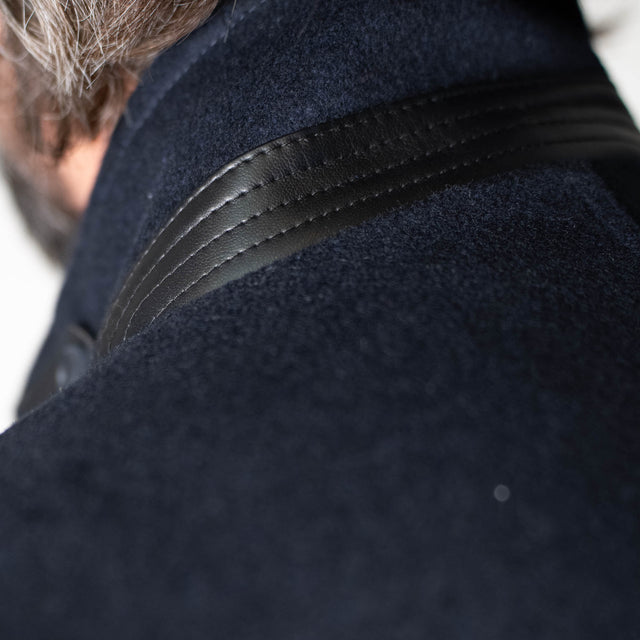 Manteau "Raspail" Bleu Marine avec Plastron intérieur amovible