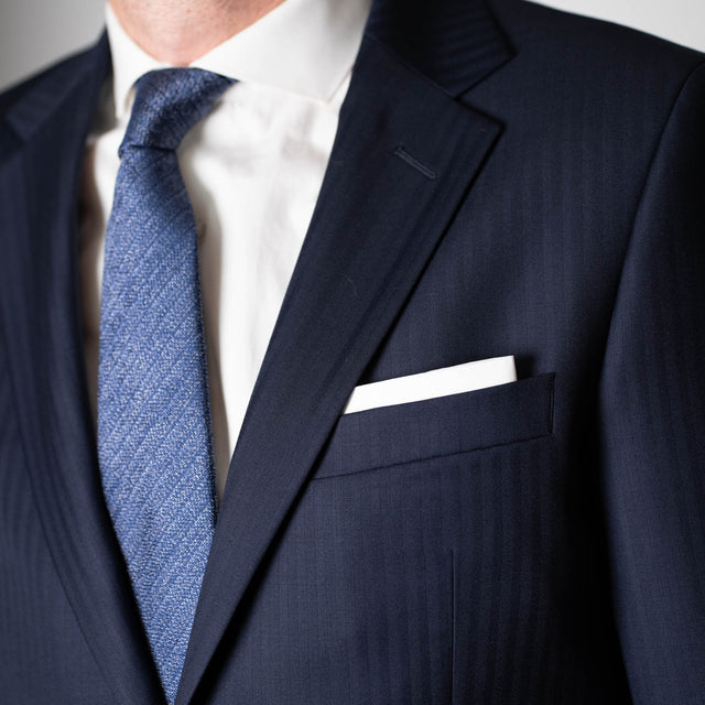 Costume "Londres" à Chevrons Bleu Marine Vitale Barberis Canonico
