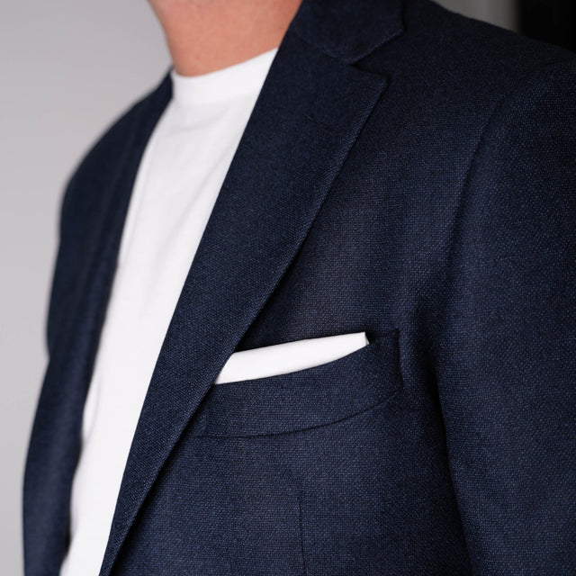 Veste "Bruxelles" Bleu Chinée Vitale Barberis Canonico