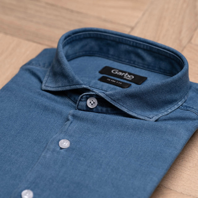 Chemise Col "Cutaway" en Twill Jean's