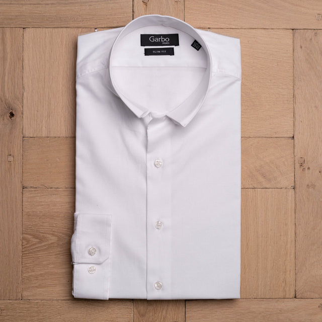 Chemise "Officier" Piquée Blanche