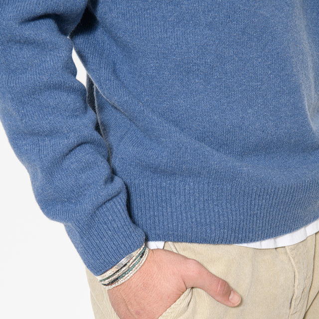 Pull Col Rond "Biella" Bleu Ciel