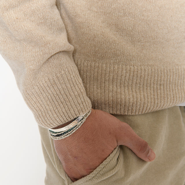 Pull Col Rond "Biella" Beige