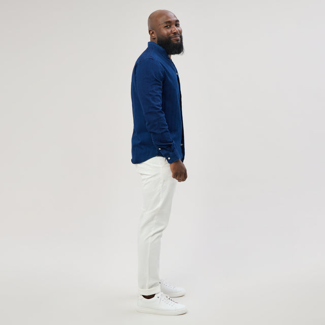 Chemise Col "Monte-Carlo" en Jean's à Chevrons