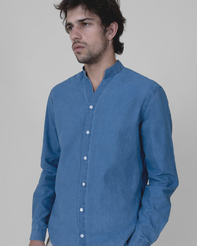 CHEMISE COL MONTE-CARLO EN JEANS CHAMBRAY