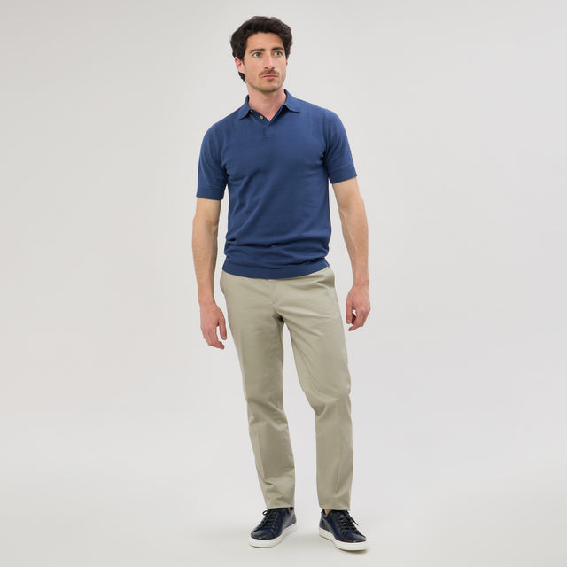 Polo Pullover "Eden Roc" Bleu comme Gatsby