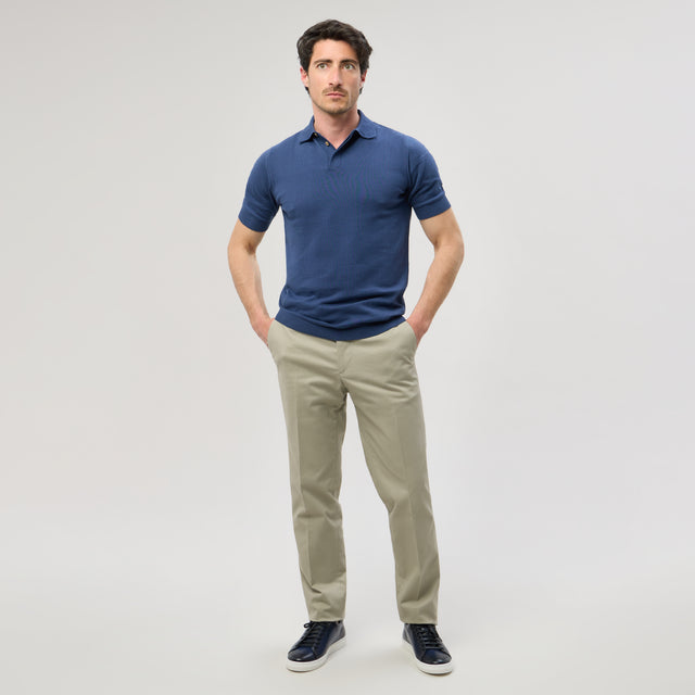 Polo Pullover "Eden Roc" Bleu comme Gatsby