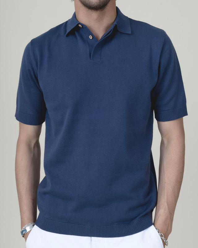 Polo "Eden Roc" Bleu comme Gatsby