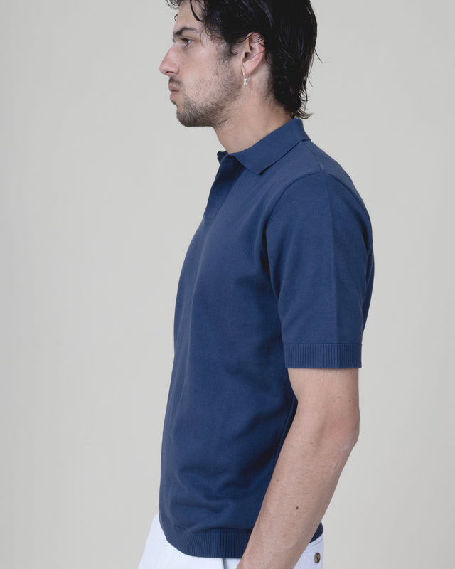 Polo "Eden Roc" Bleu comme Gatsby