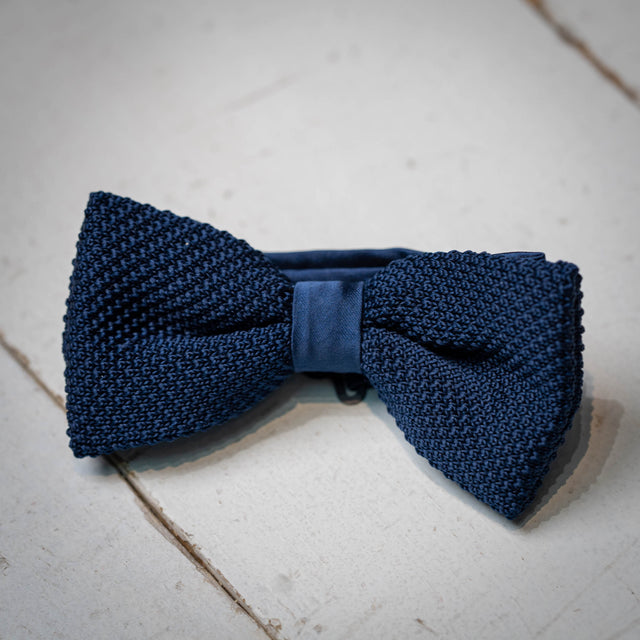 Noeud Papillon Tricot Bleu Marine