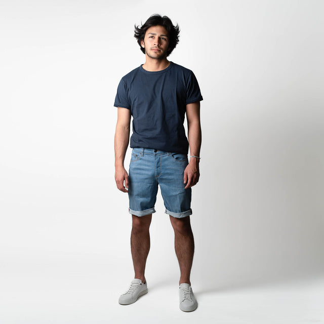 Bermuda en Jeans "Grande Plage" Bleu Ciel