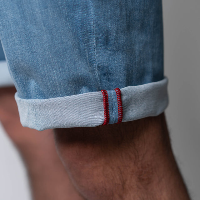 Bermuda en Jeans "Grande Plage" Bleu Ciel