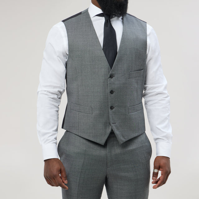 Gilet "Figari" Gris Moyen Vitale Barberis Canonico