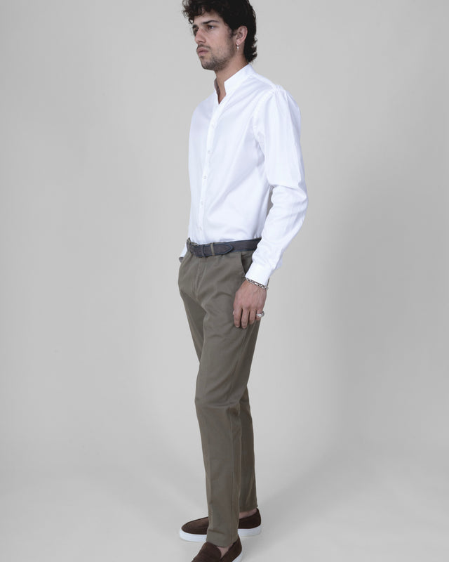Pantalon "Giorgio" Chino Kaki Clair Coupe Slim