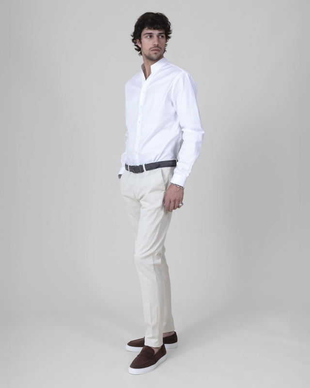 Pantalon "Giorgio" Chino Beige Clair / Ecru Coupe Slim