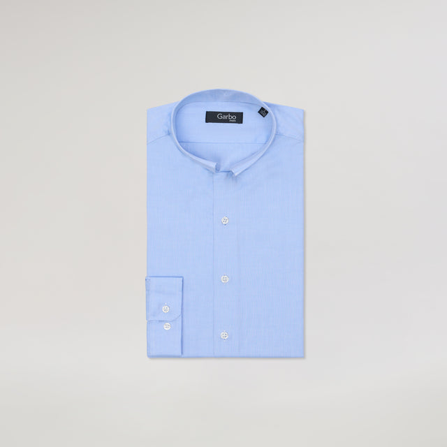 Chemise "Officier" Piquée Bleu Ciel