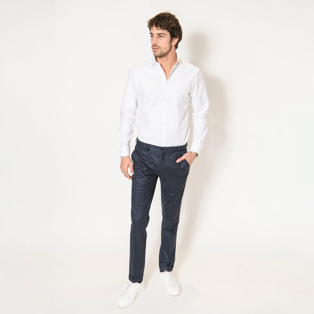 Chemise Col "Claudine" en Popeline Blanche