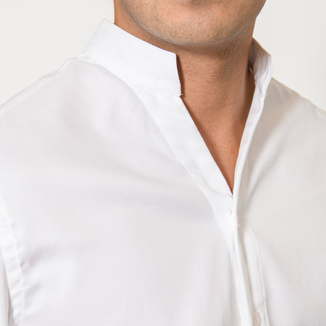 Chemise Col "Monte-Carlo" en Oxford Blanche