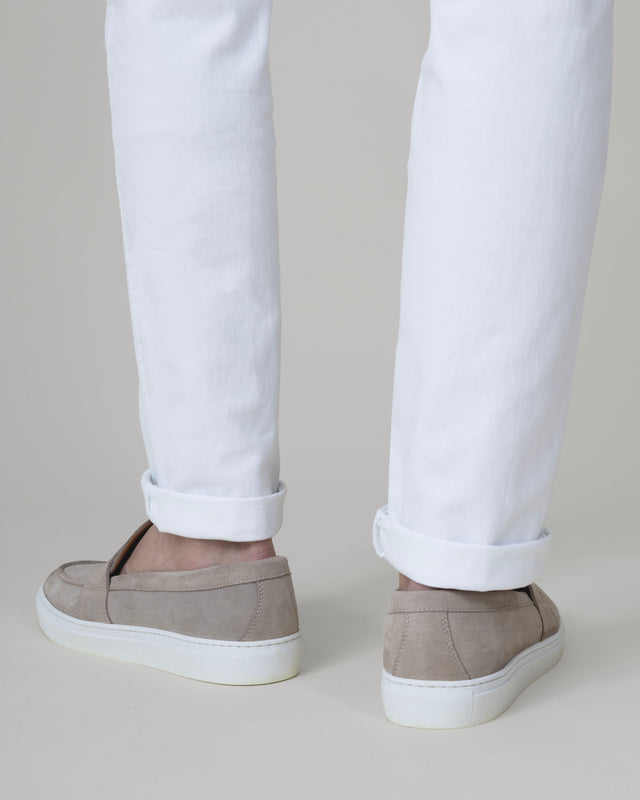 "Mykonos" Mocassin Sport Chic en Cuir Daim Beige