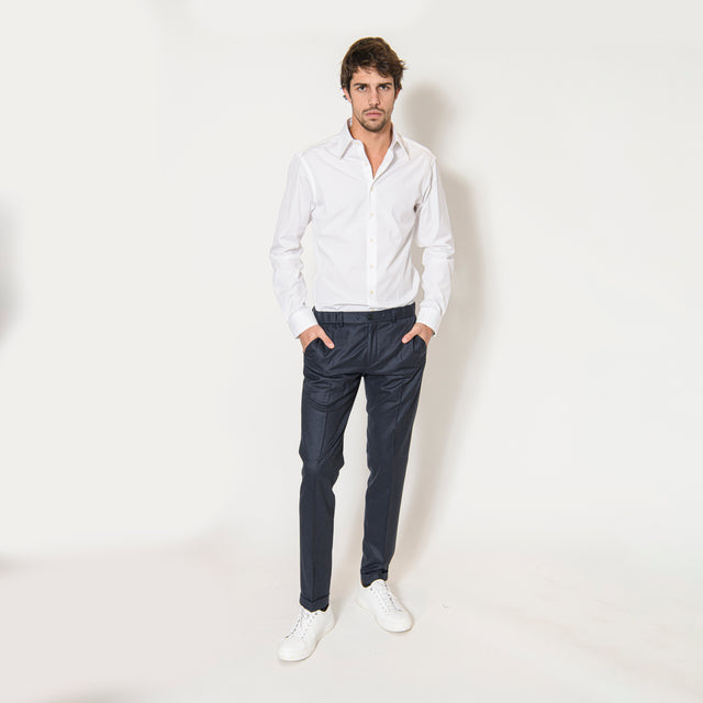 Chemise "Monaco" en Popeline Blanche à Col Pointe (Nouveauté)