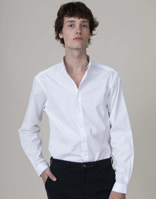 CHEMISE OFFICIER EN POPELINE BLANCHE