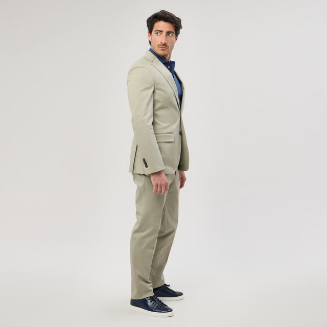 Costume "Palombaggia" Beige Coupe Napolitaine Coton & Elasthanne