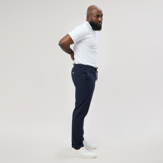 Pantalon à lacet Amovible "Pampelonne" Bleu Marine