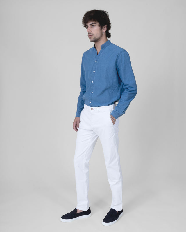 Pantalon "Pornichet E25" Chino Blanc Coupe Classique