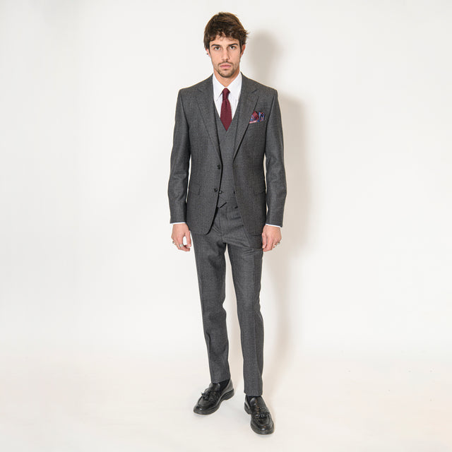 Costume "Rome" Gris en Tweed Chiné Vitale Barberis Canonico