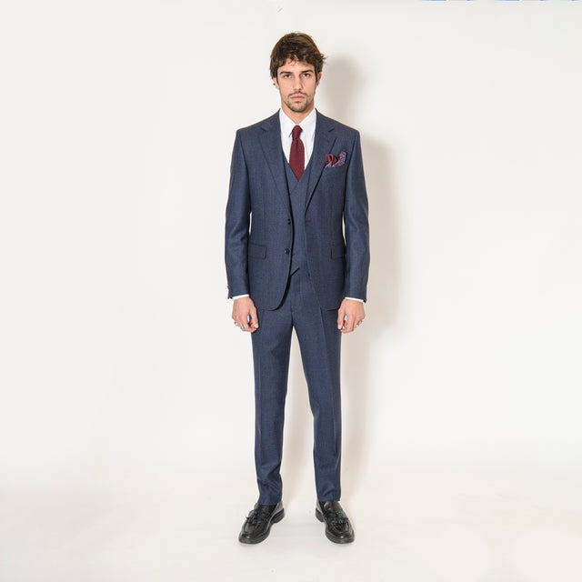 Costume "Rome" Bleu Marine en Tweed Chiné Vitale Barberis Canonico