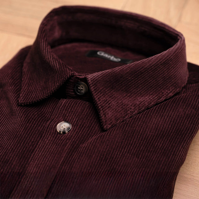 Surchemise "Alex" en Gros Velours Bordeaux