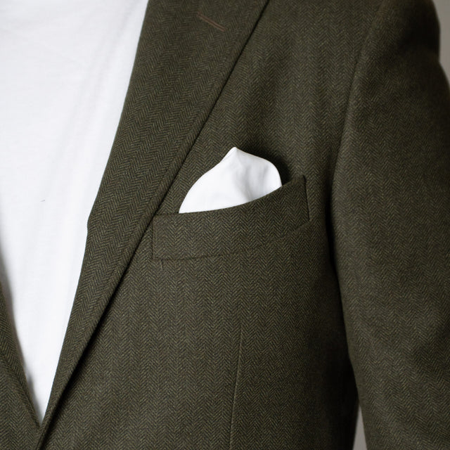 Veste Napolitaine "Liverpool" Verte à Chevrons