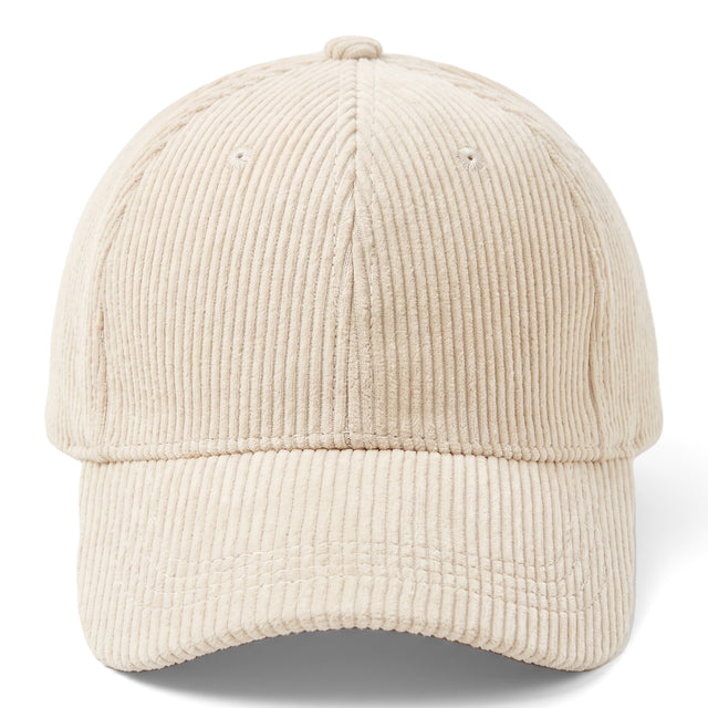 Casquette en Gros Velours Ecru