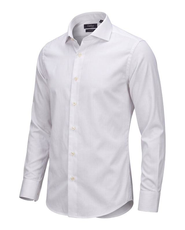 CHEMISE COL CUTAWAY EN POPELINE BLANCHE