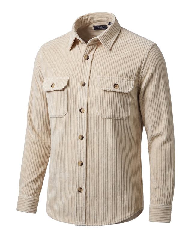 Surchemise "Alex" en Gros Velours Beige