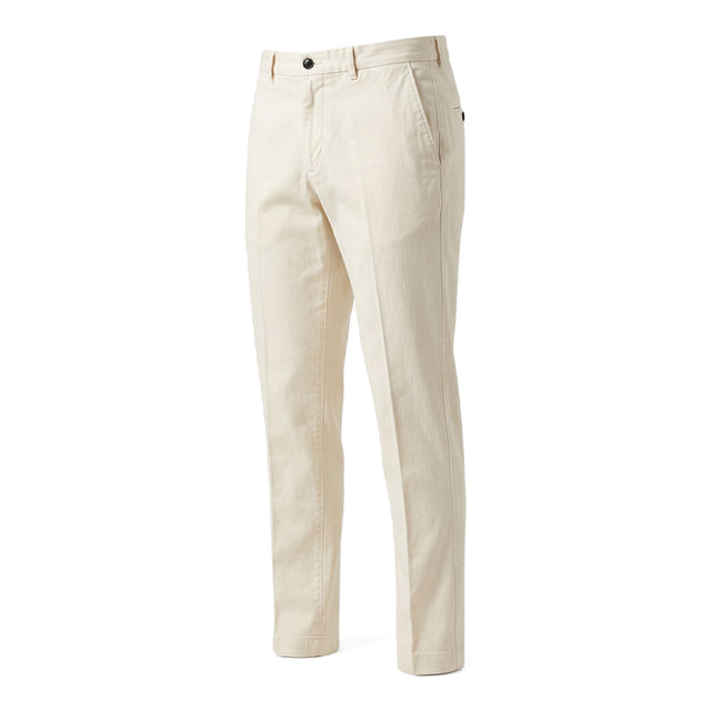 Pantalon "Giorgio" Chino Beige Clair / Ecru Coupe Slim