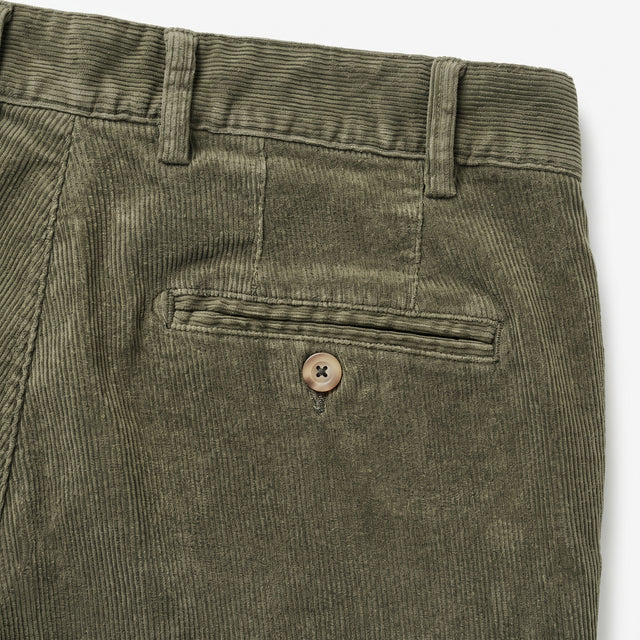 Pantalon "Mégève H25" Chino Velours Milleraies Kaki