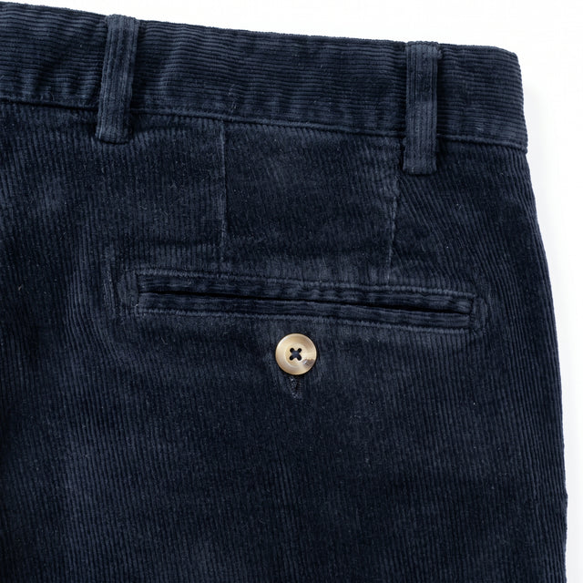 Pantalon "Mégève H25" Chino Velours Milleraies Bleu Marine