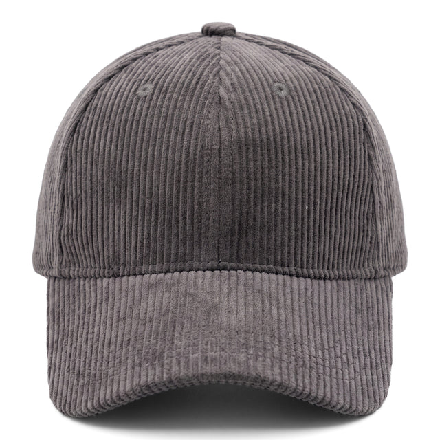 Casquette en Gros Velours Grise