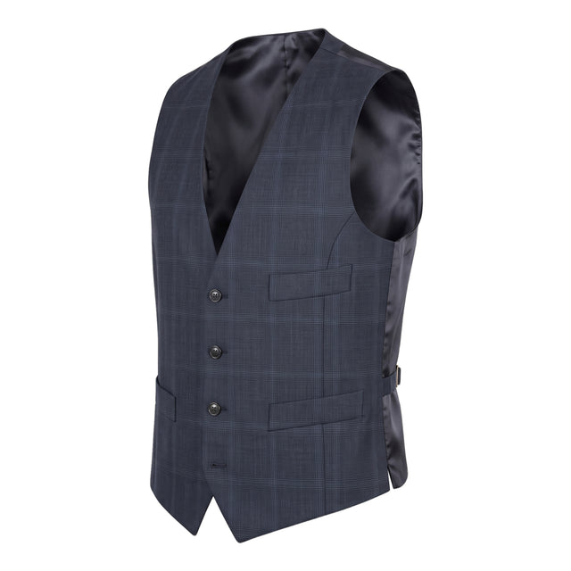 Gilet Prince de Galle "Péloponnèse" Bleu Marine Vitale Barberis Canonico