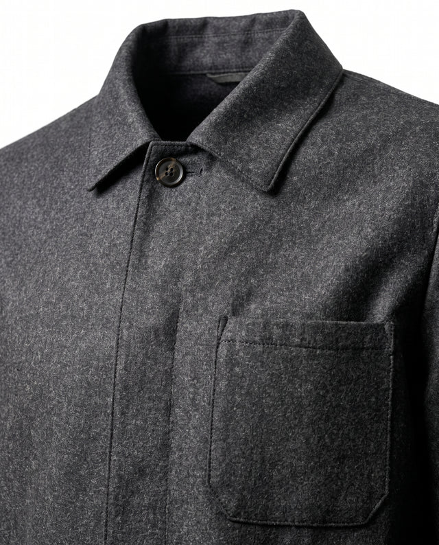 VESTE D'ARTISTE TÉLÉMAQUE EN FLANELLE DE CHEZ VITALE BARBERIS CANONICO® GRISE ANTHRACITE
