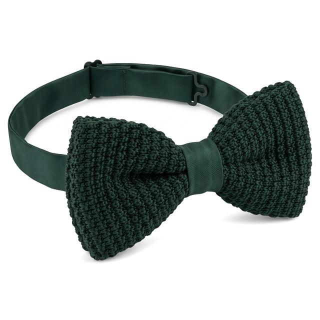 Noeud Papillon Tricot Vert Bouteille