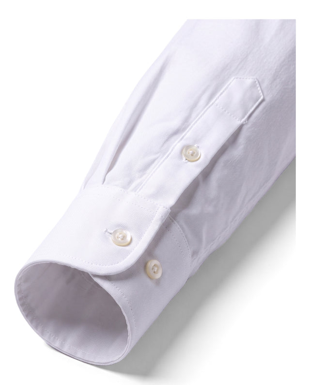 CHEMISE COL CAPRI EN PETIT PIQUÉ OXFORD BLANC