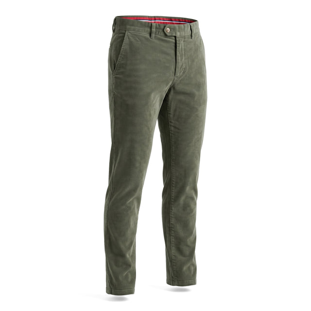 Pantalon "Mégève H25" Chino Velours Milleraies Kaki