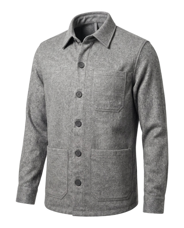 Surchemise "Gaston" en Laine Mélanger Grise
