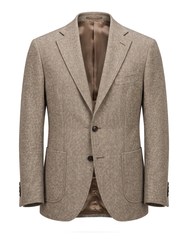 VESTE NAPOLITAINE ULYSSE À PETITS PIQUÉS BEIGE