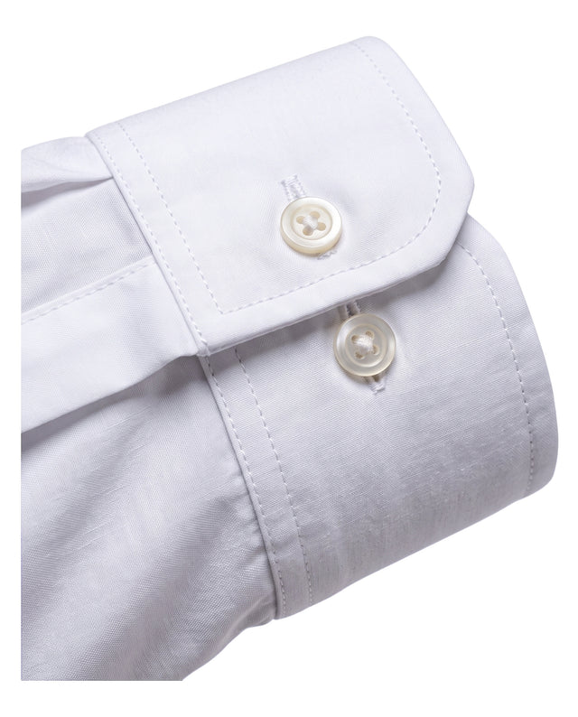 CHEMISE COL CUTAWAY EN POPELINE BLANCHE